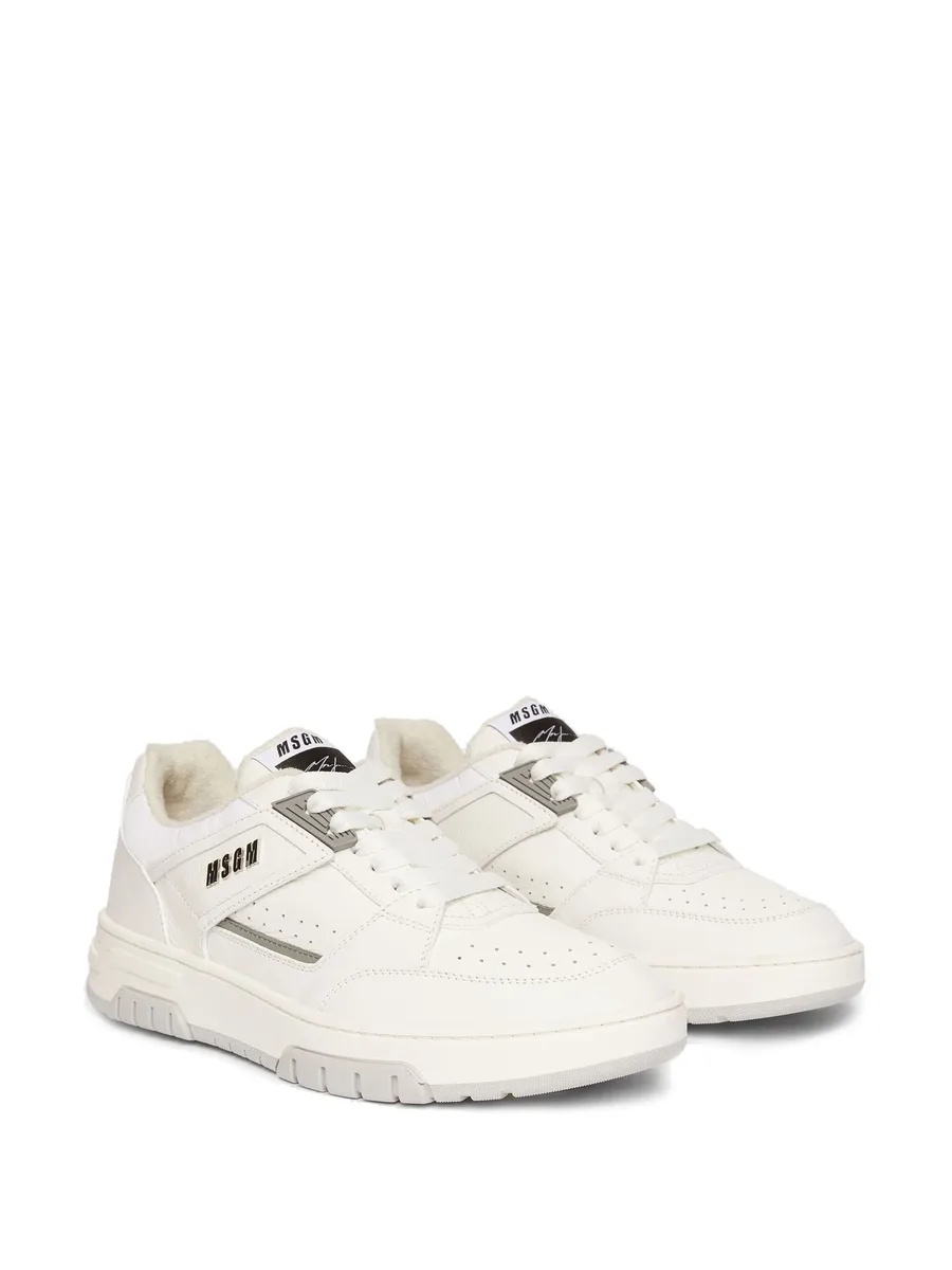 ogo-print leather sneakers 4