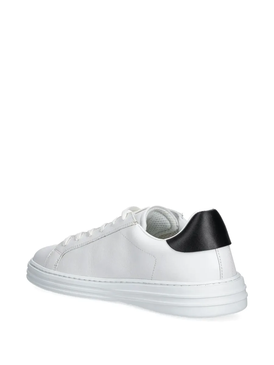 logo-plaque leather sneakers 6