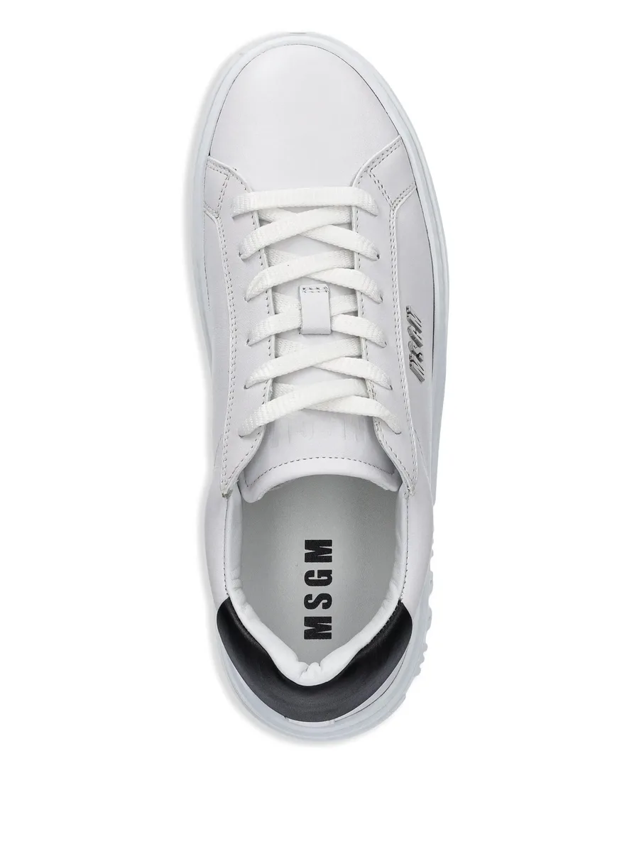 logo-plaque leather sneakers 7