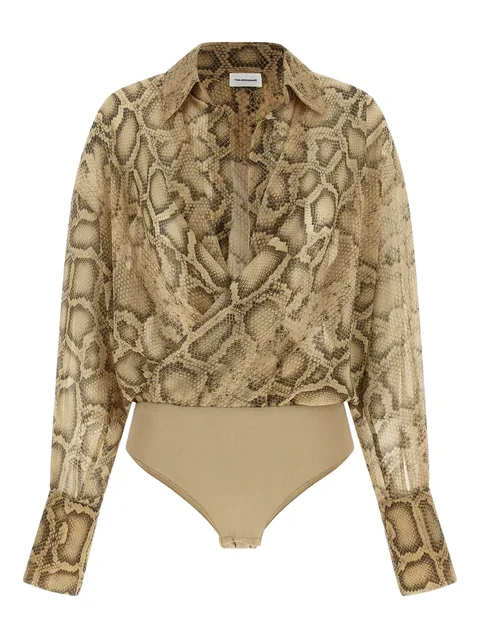 Paloma python-print bodysuit