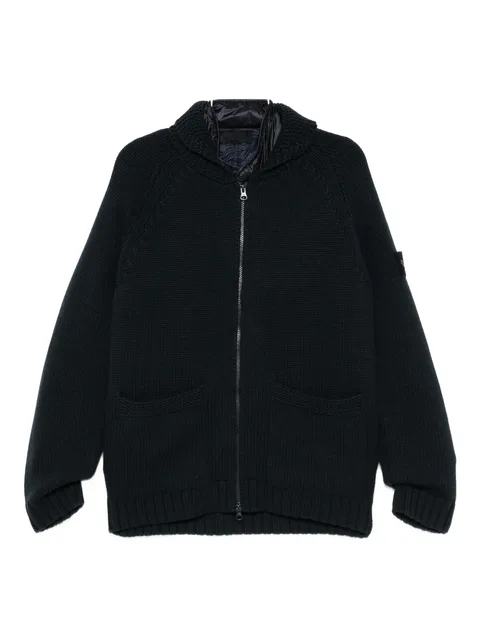 zip-up cardigan