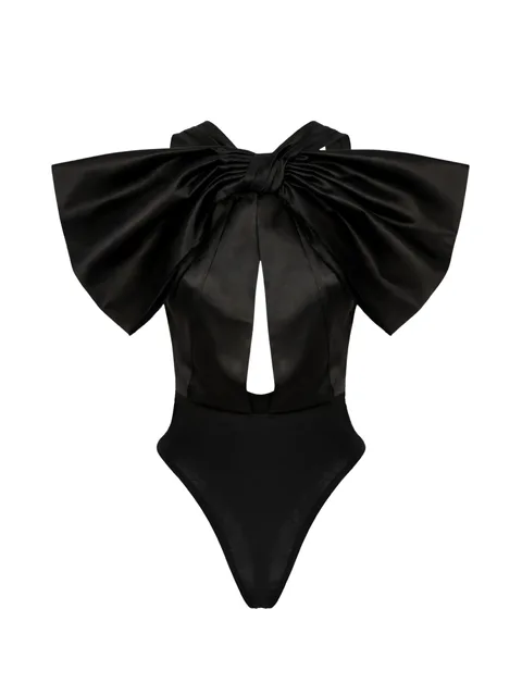 x Lia Aram bow-detail bodysuit