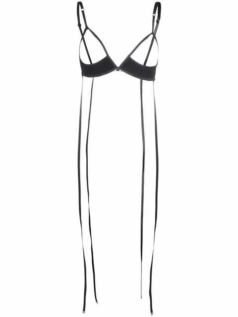 strap-detail cut-out bra