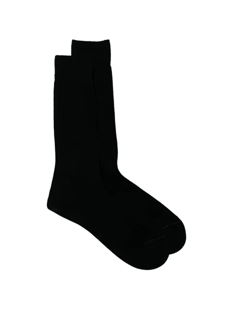 ribbed-knit mid-calf socks