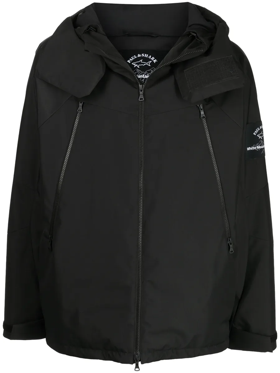 logo-patch hooded jacket 2