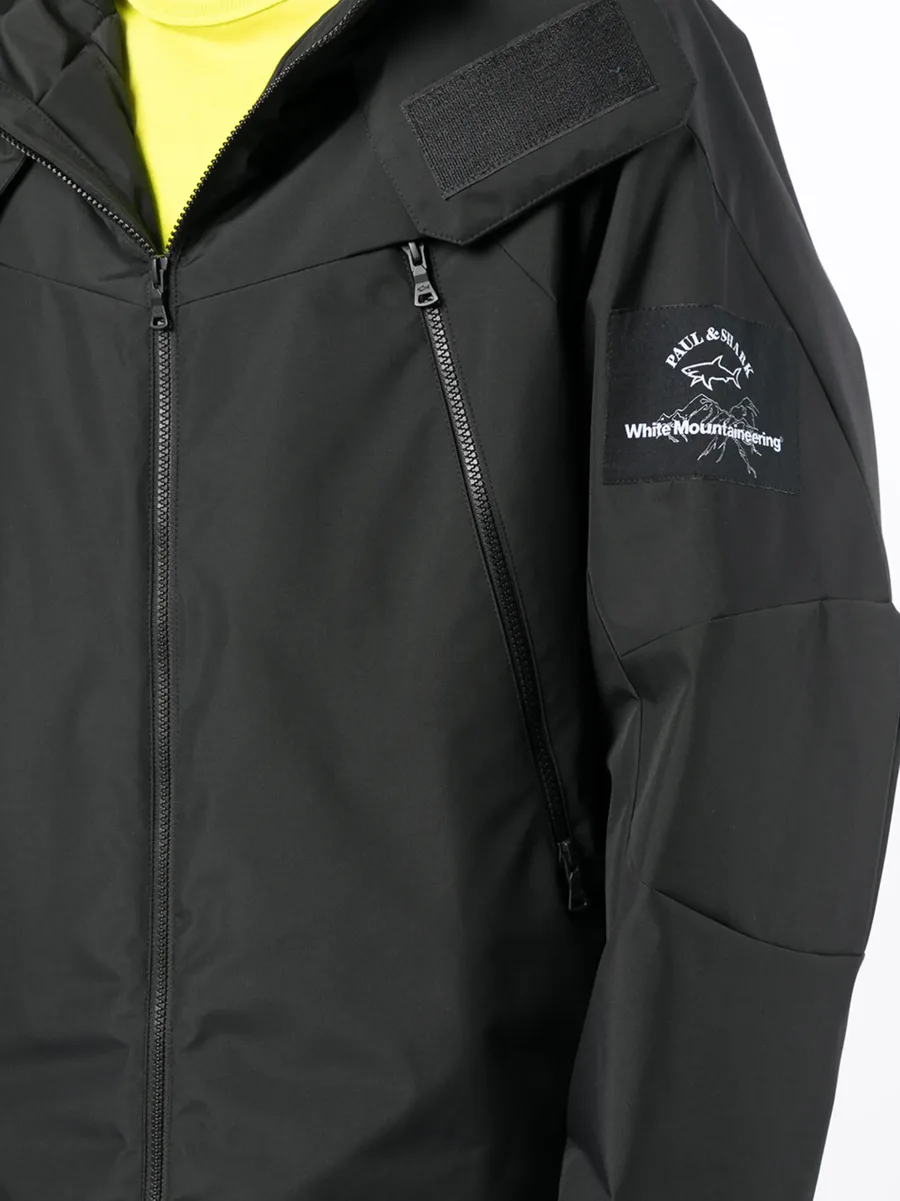 logo-patch hooded jacket 10
