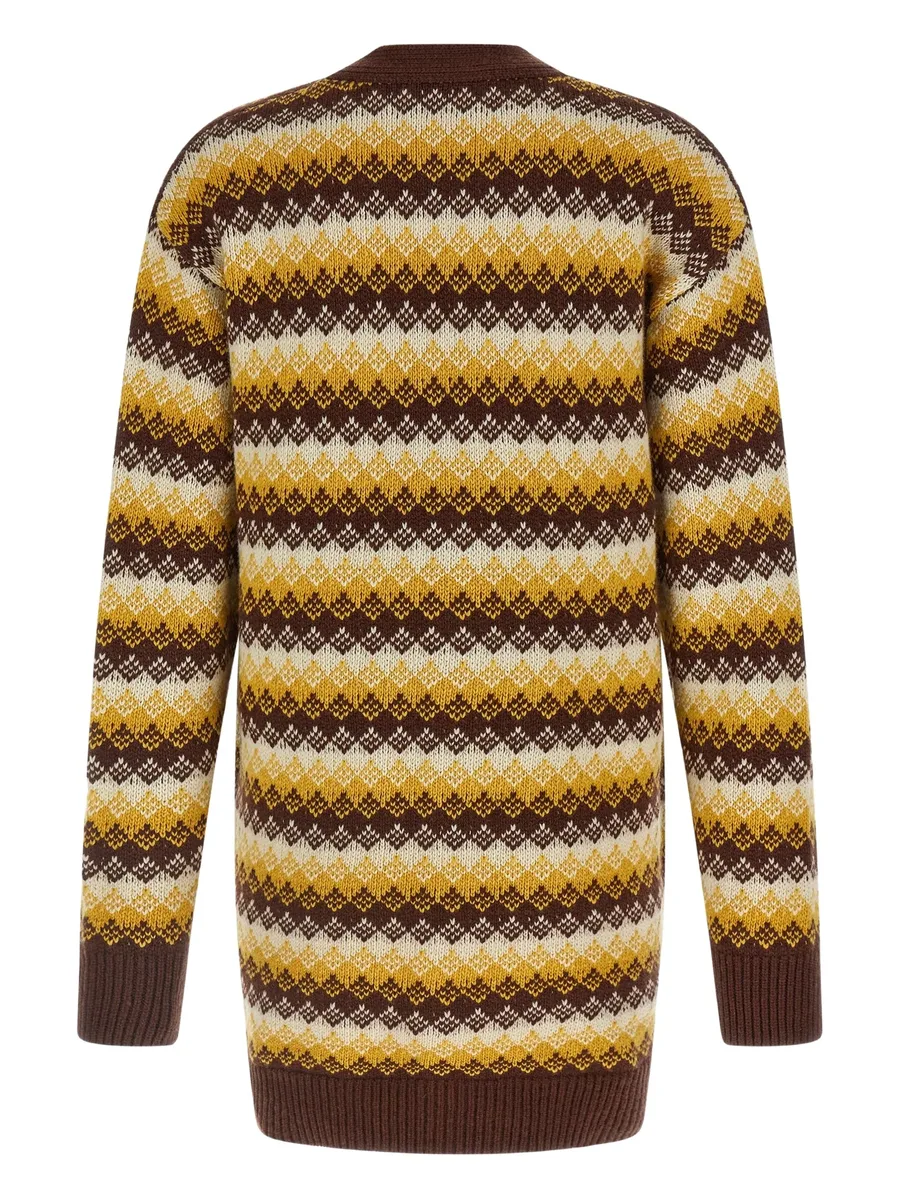 patterned-jacquard cardigan 4