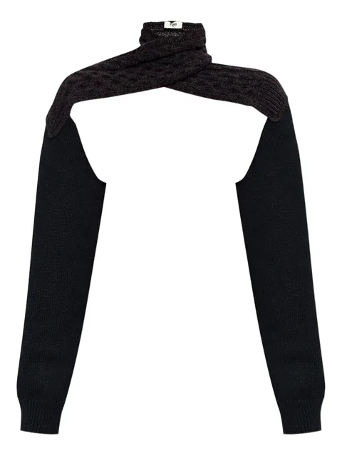 cable-knit turtleneck sweater