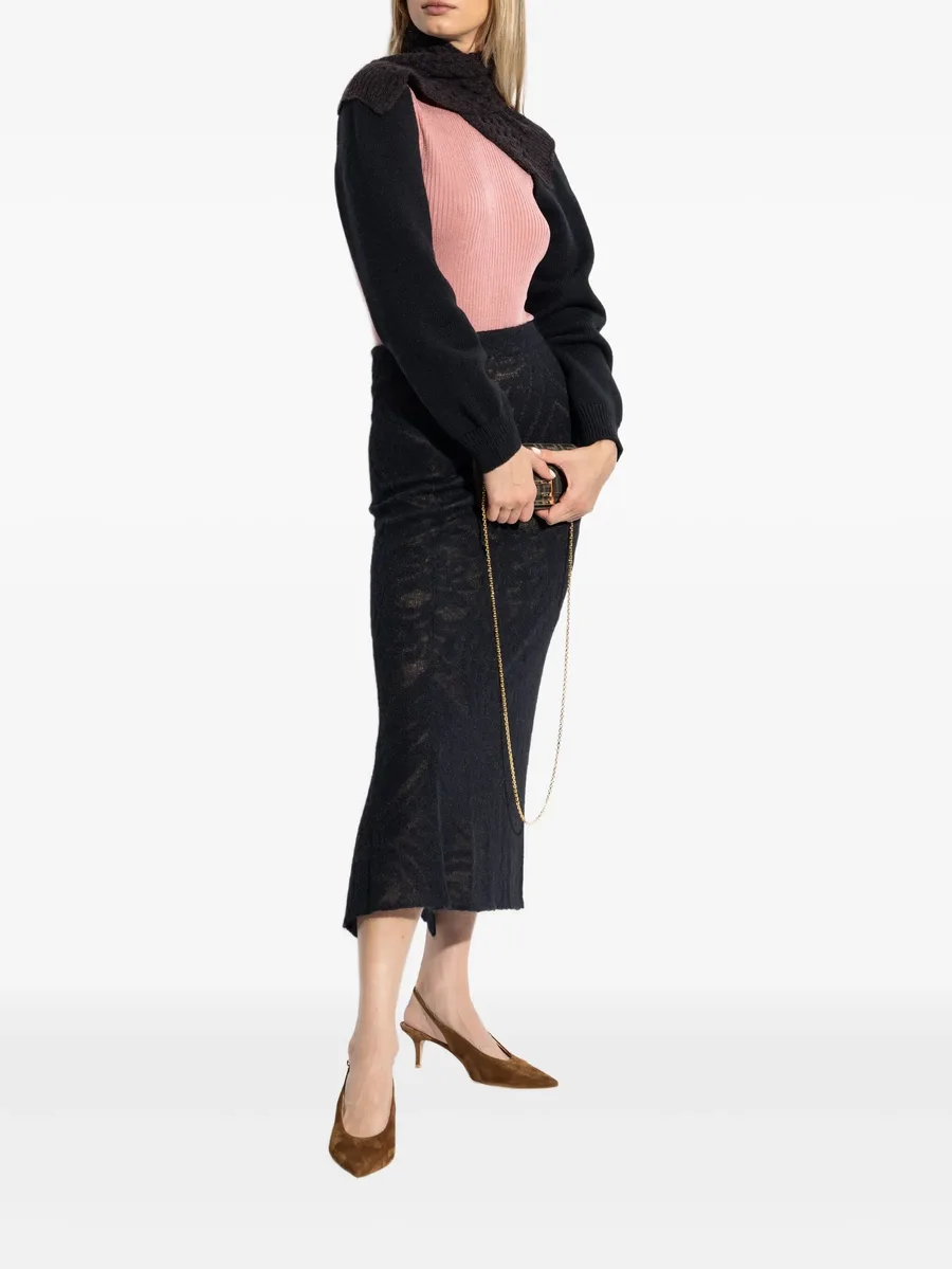 cable-knit turtleneck sweater 4