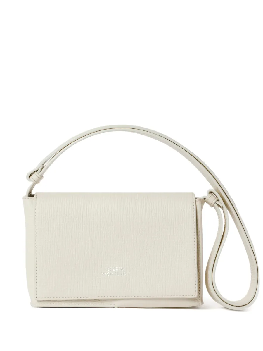 Meshi flap grained-leather shoulder bag 2