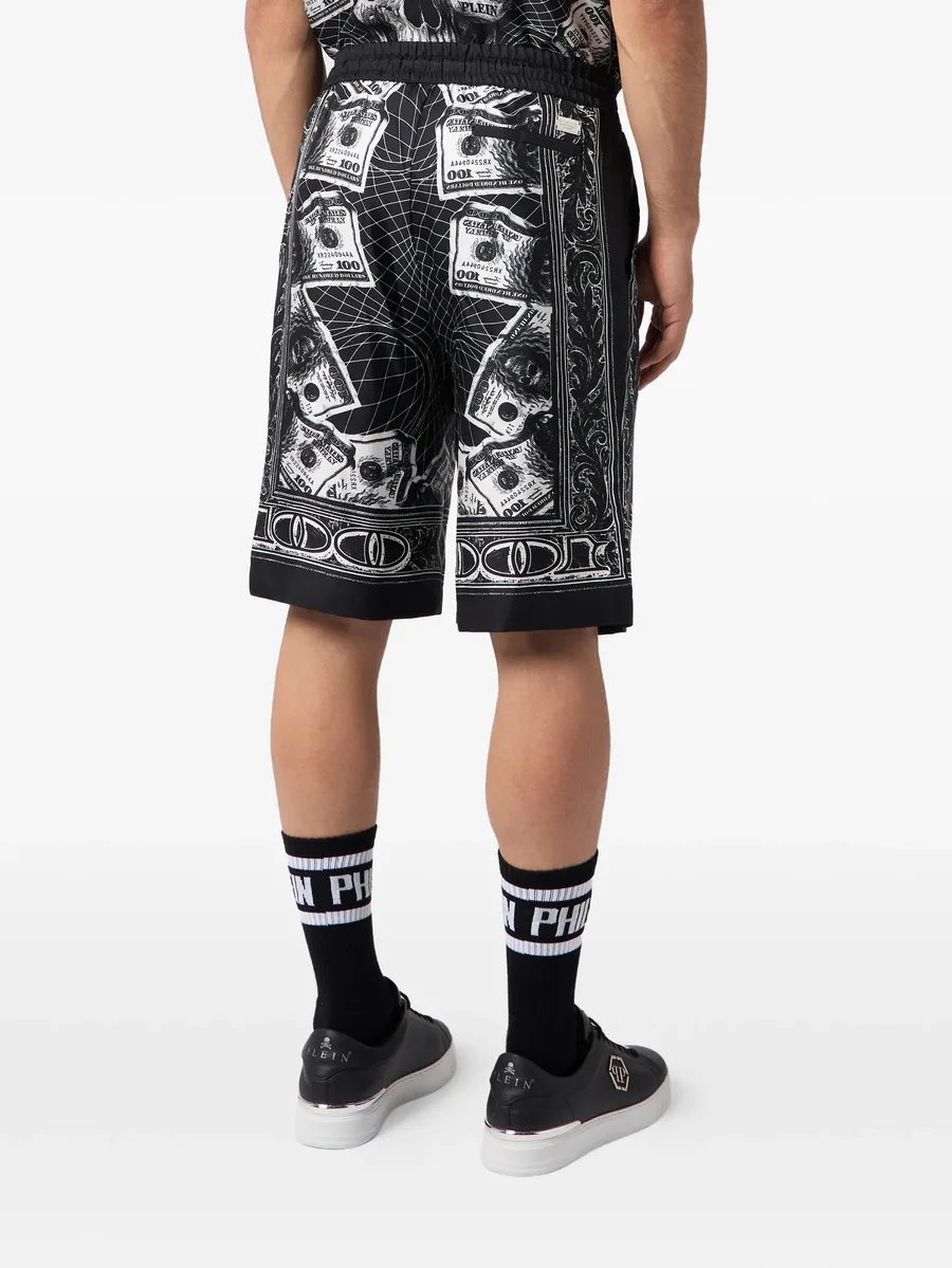 skull dollar-print shorts 8