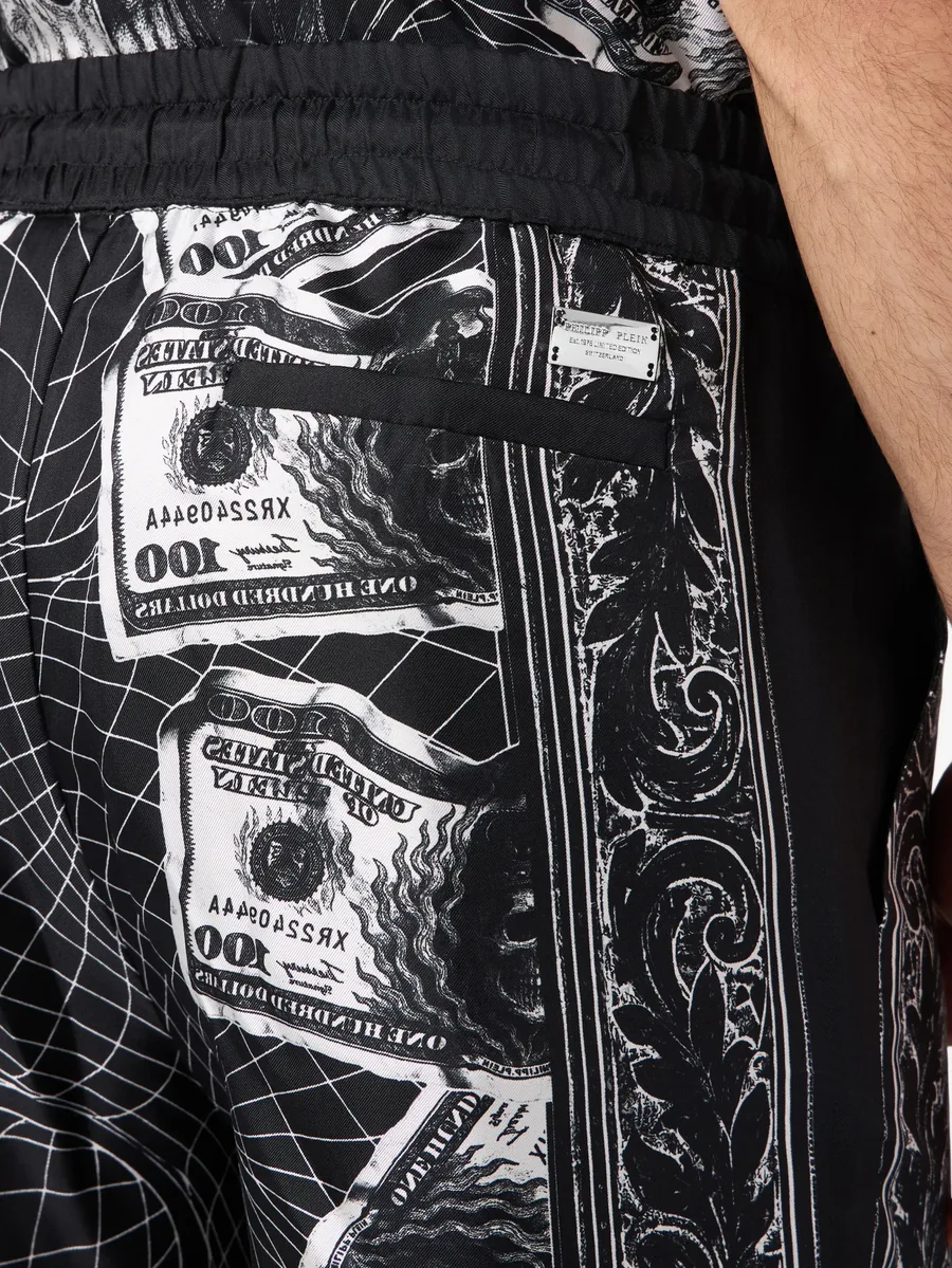 skull dollar-print shorts 9