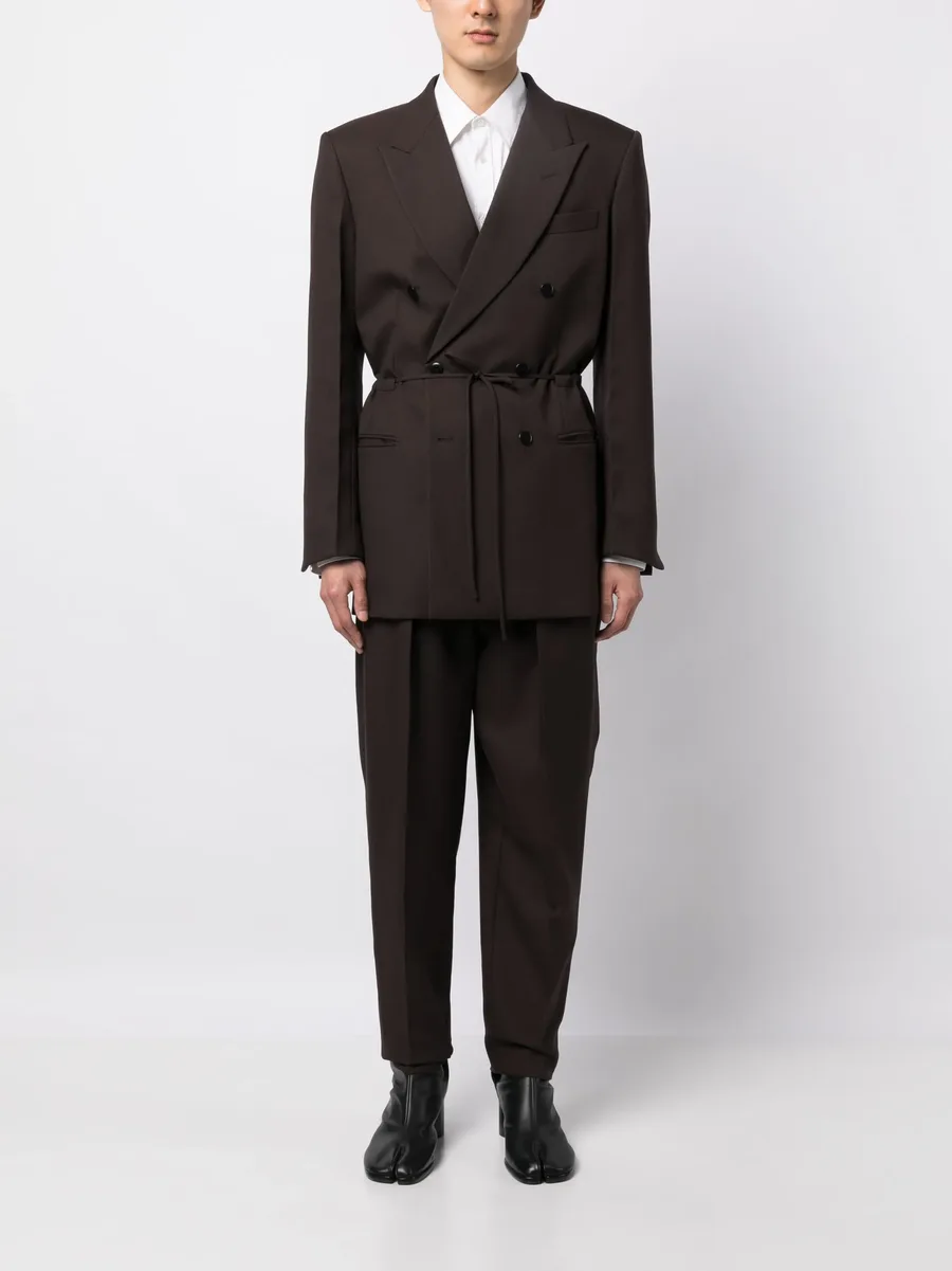 tapered box-pleated trousers 3
