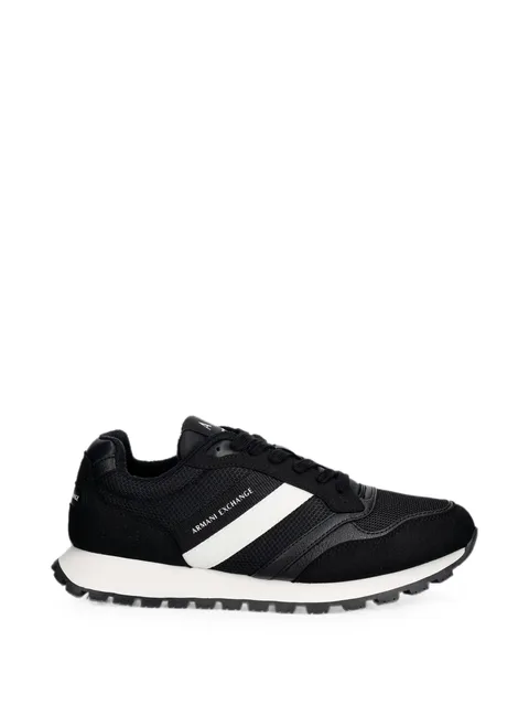 logo-print panelled sneakers
