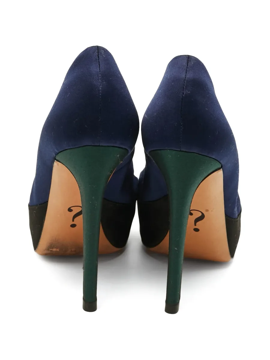 tricolour platform pumps 9