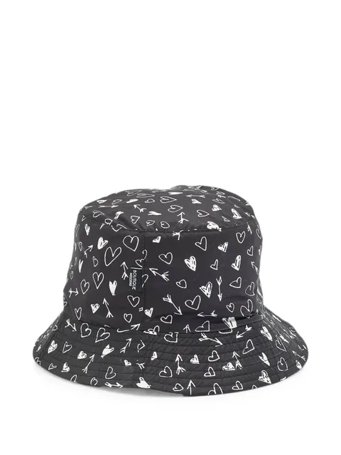 heart-print bucket hat