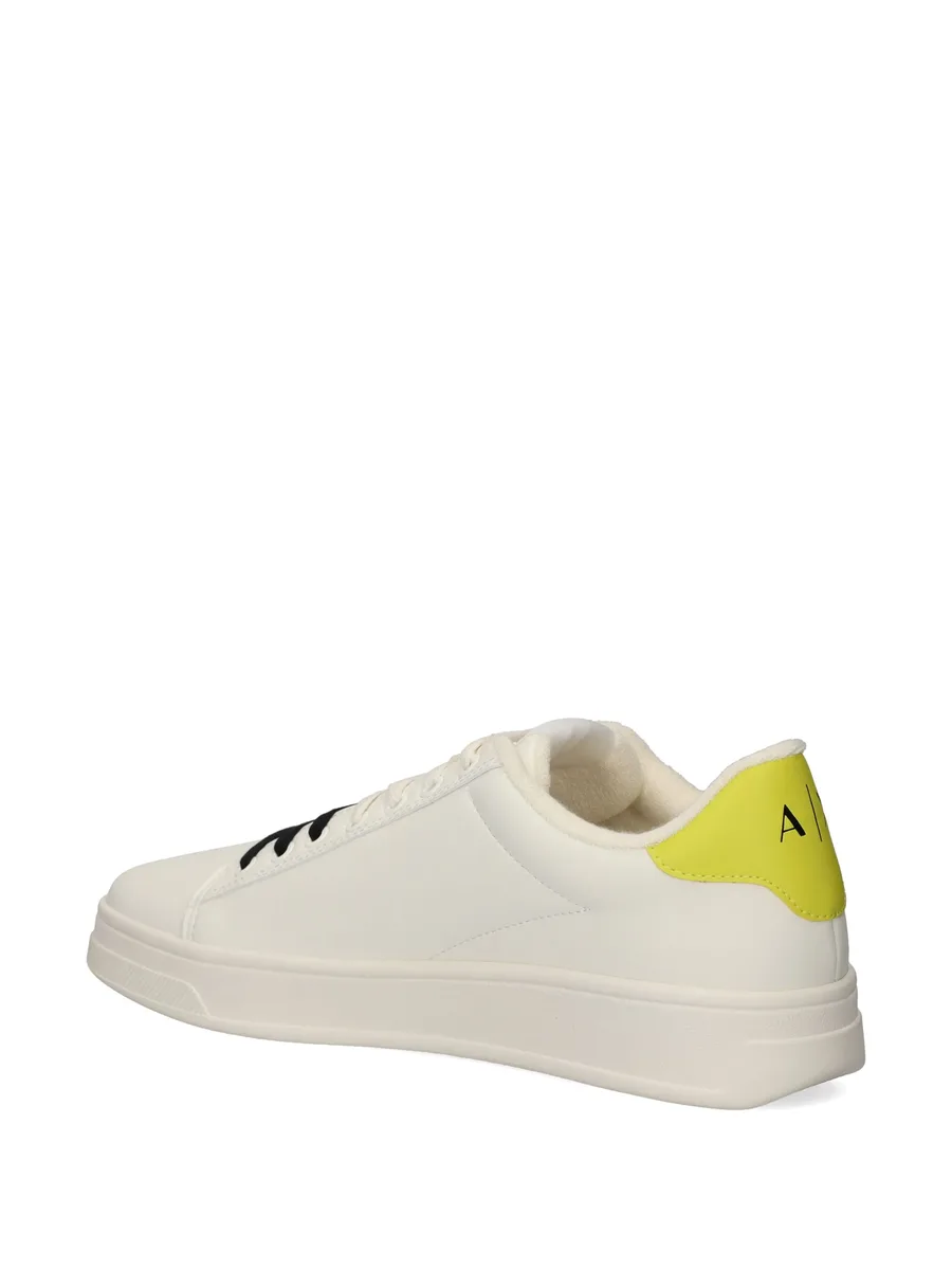 double-coloured laces leather sneakers 6