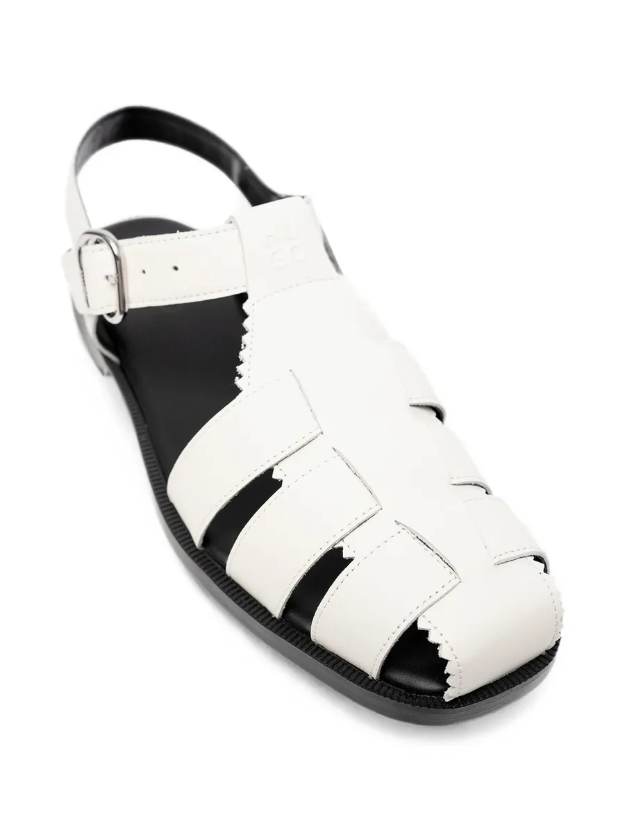 buckle-fastening caged sandals 8
