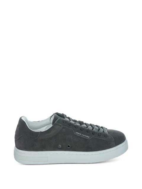 logo-print suede sneakers
