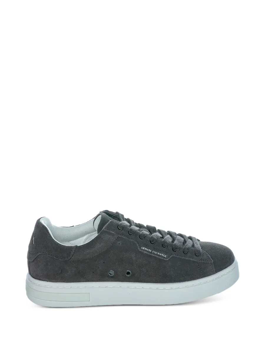 logo-print suede sneakers 2