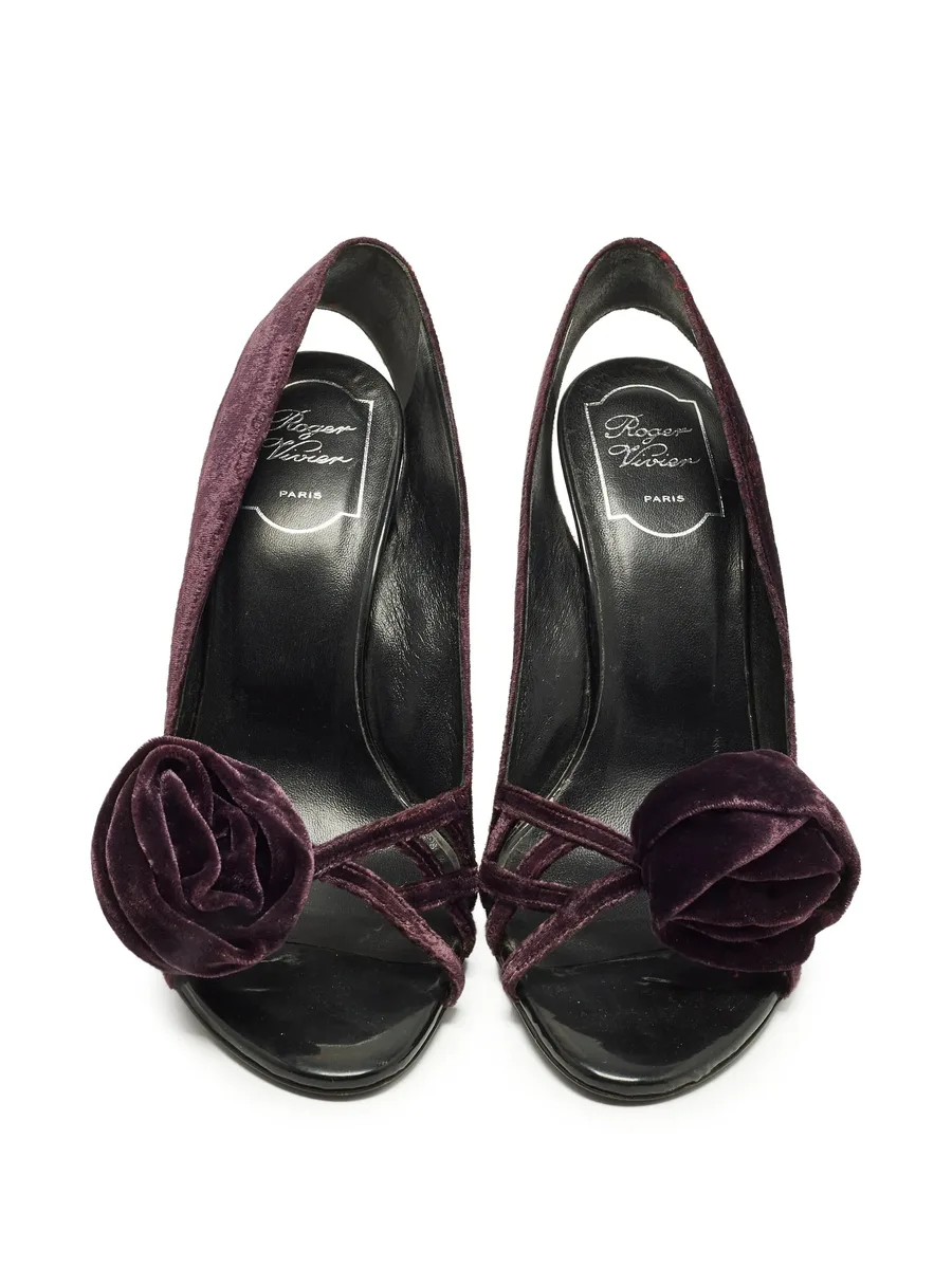 bow open-toe pumps 6