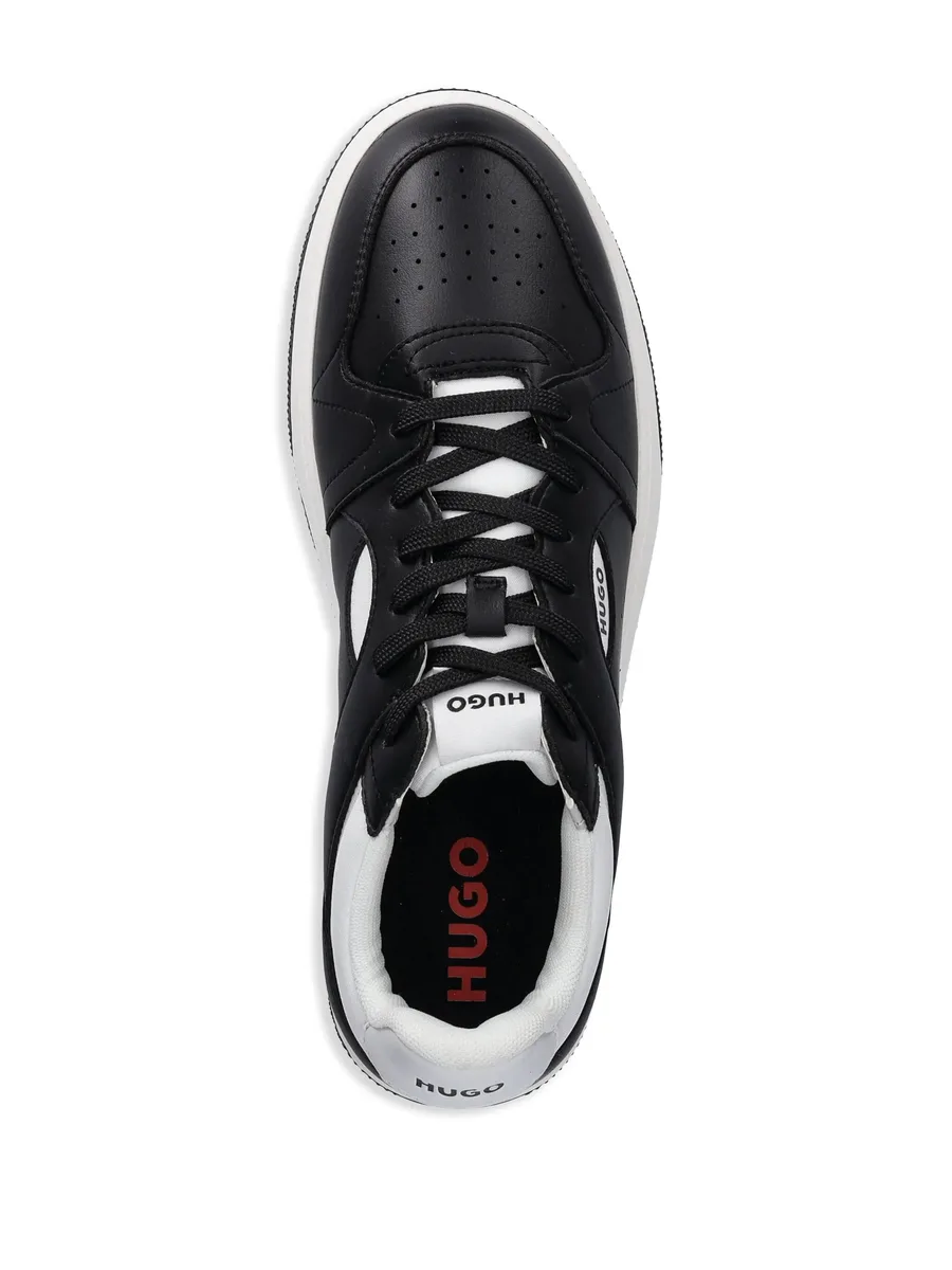 faux-leather sneakers 8