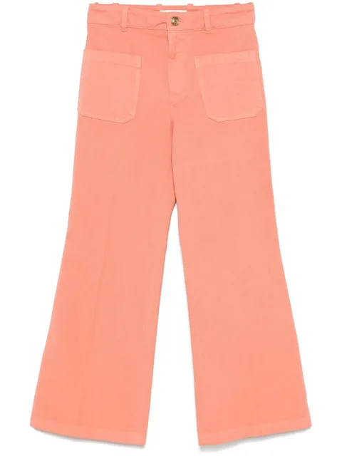 cropped bootcut trousers