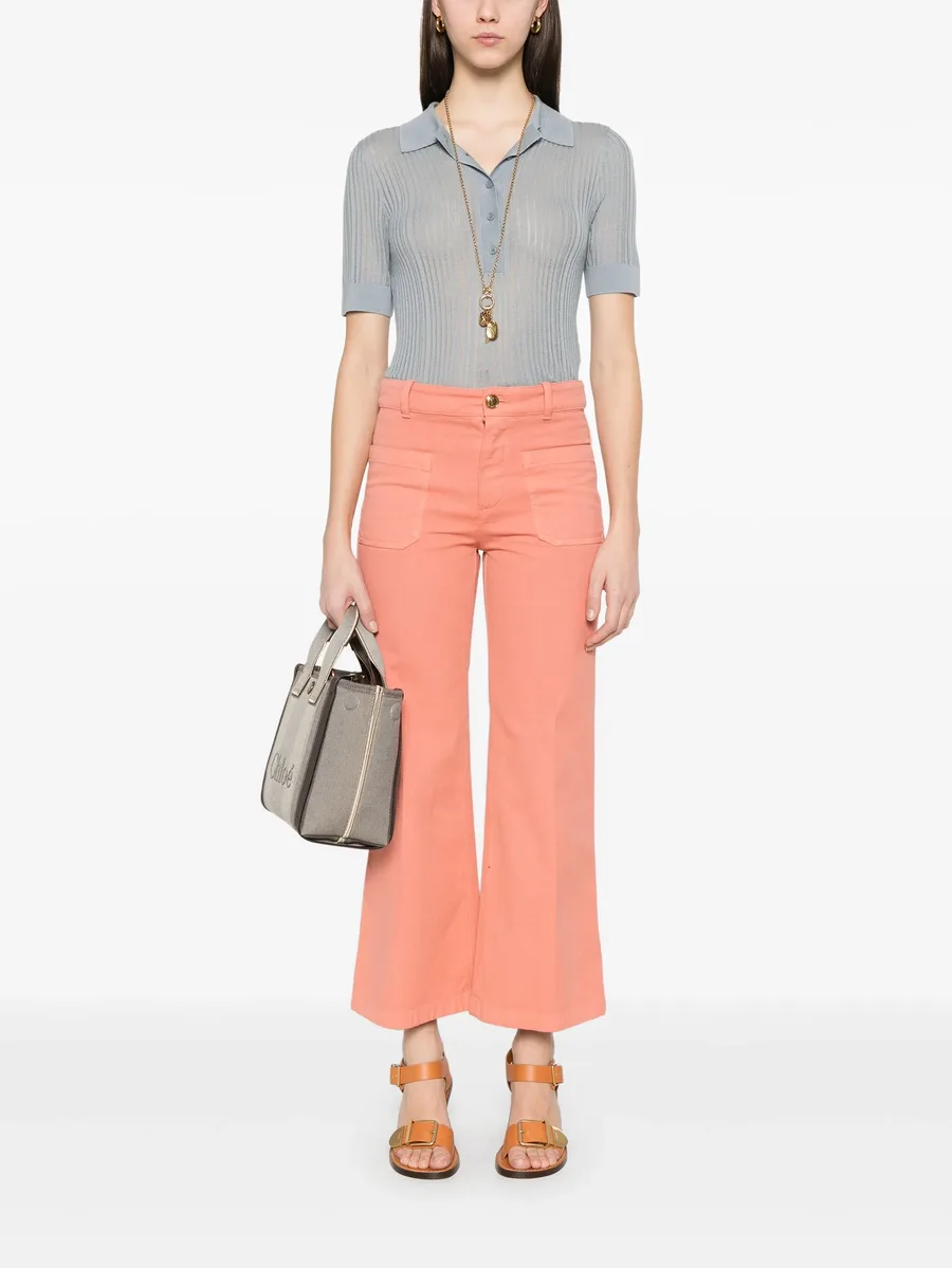 cropped bootcut trousers 4