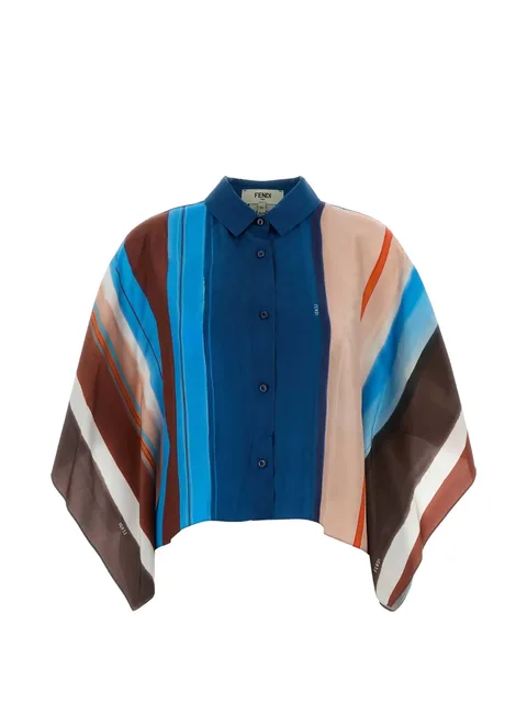 укороченная рубашка в полоску