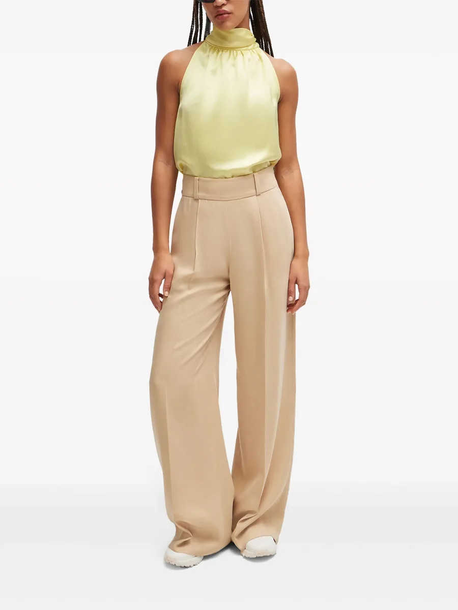 halterneck satin blouse 3