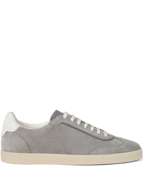 lace-up suede sneakers