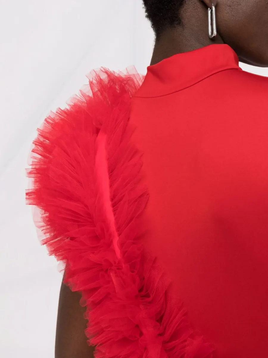 x Lia Aram tulle ruffle detail bodysuit 10