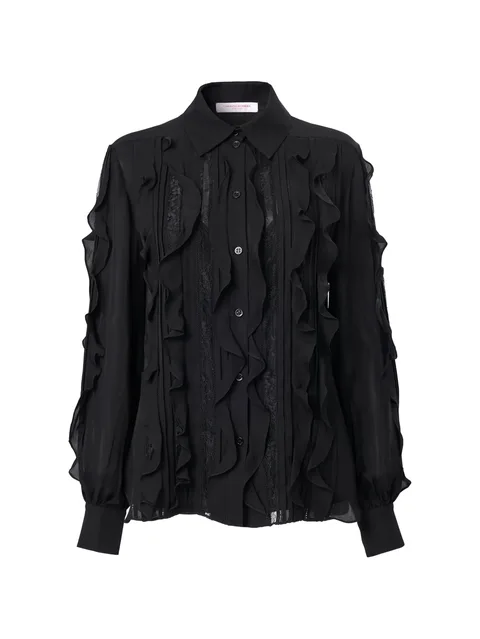 ruffled georgette blouse