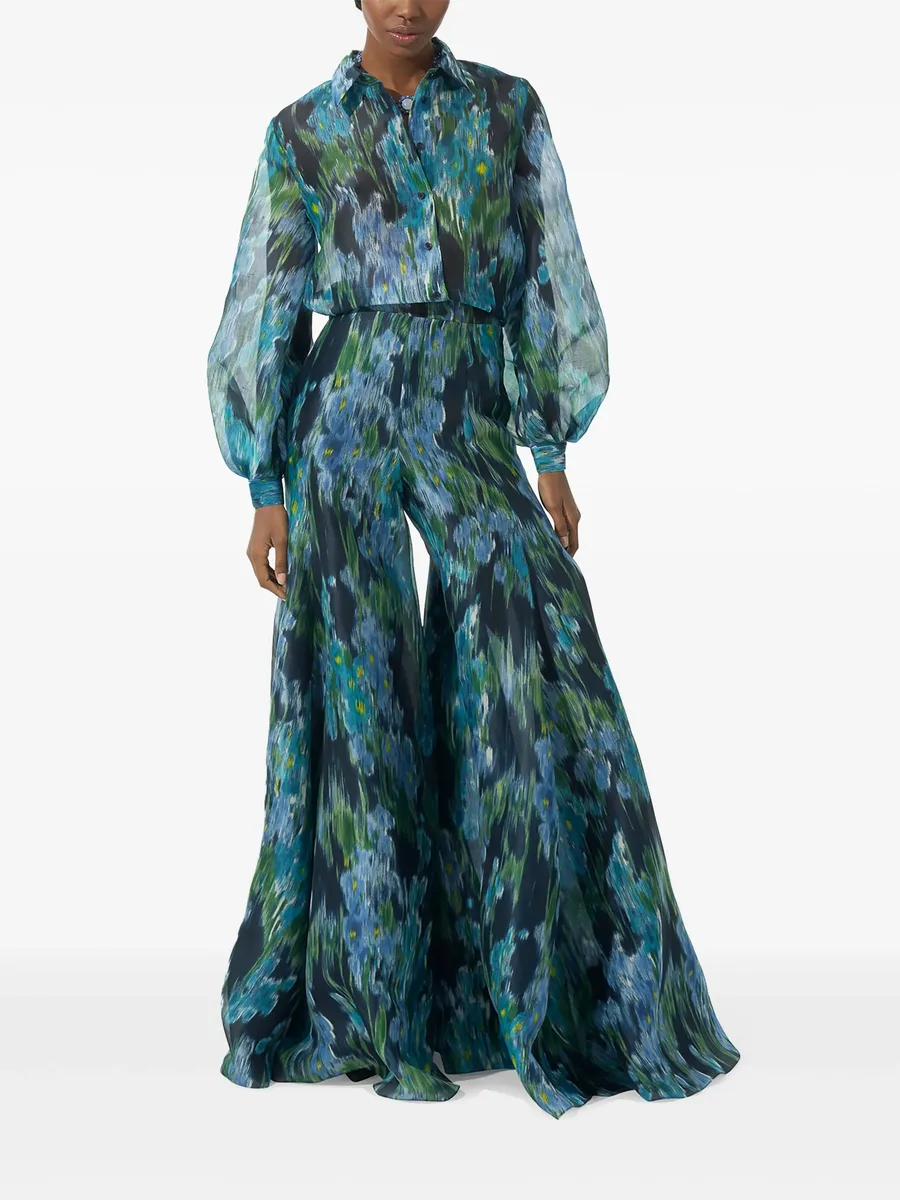 floral-print puff-sleeve blouse 4