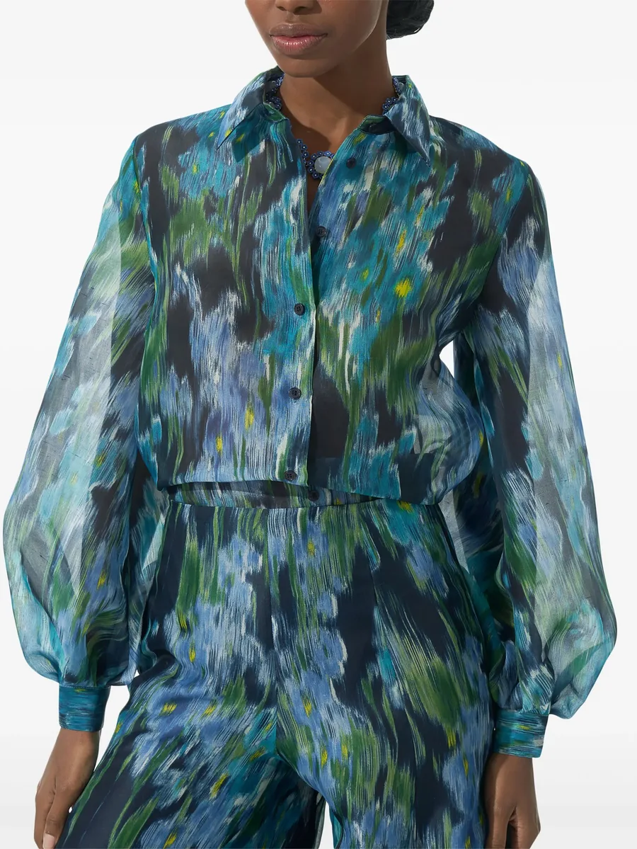 floral-print puff-sleeve blouse 7