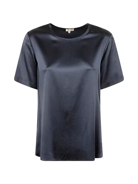 satin-finish T-shirt