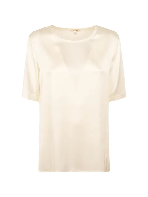 satin-finish T-shirt