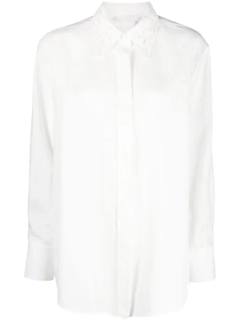 broderie anglaise linen shirt