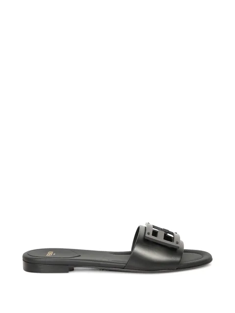 Baguette logo-plaque leather sandals