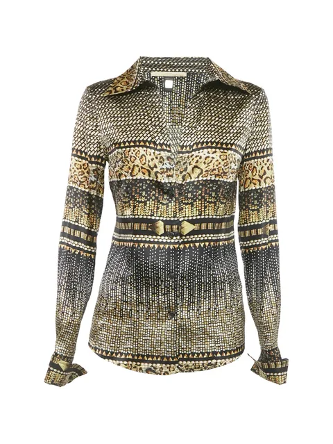 satin print top