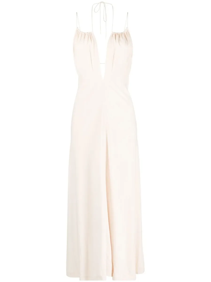 halterneck sleeveless maxi dress 2