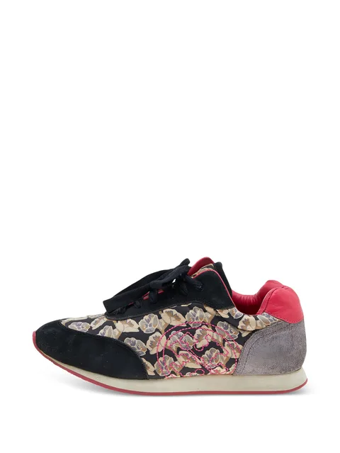 floral-print logo-detail sneakers