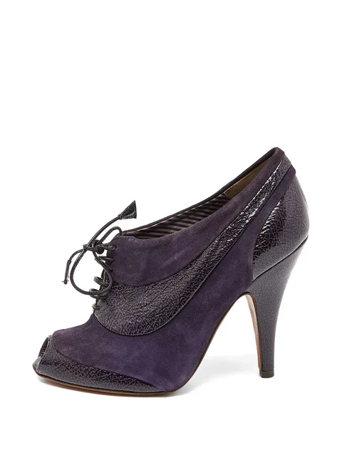 lace-up peep-toe pumps