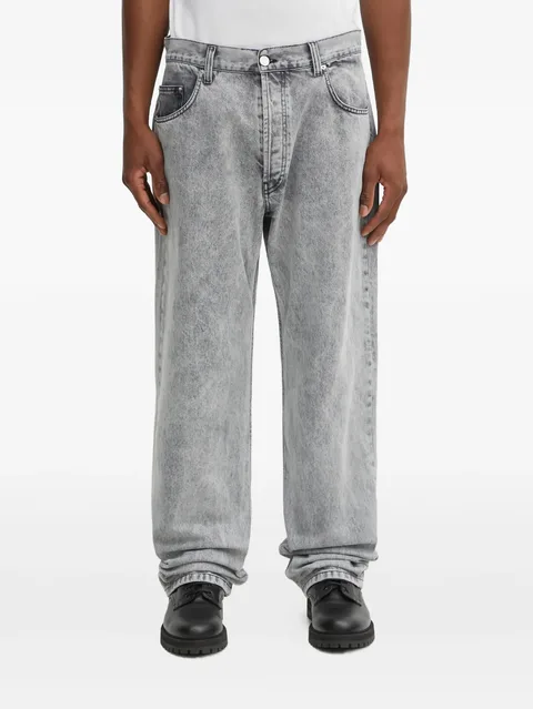 button-fastening jeans