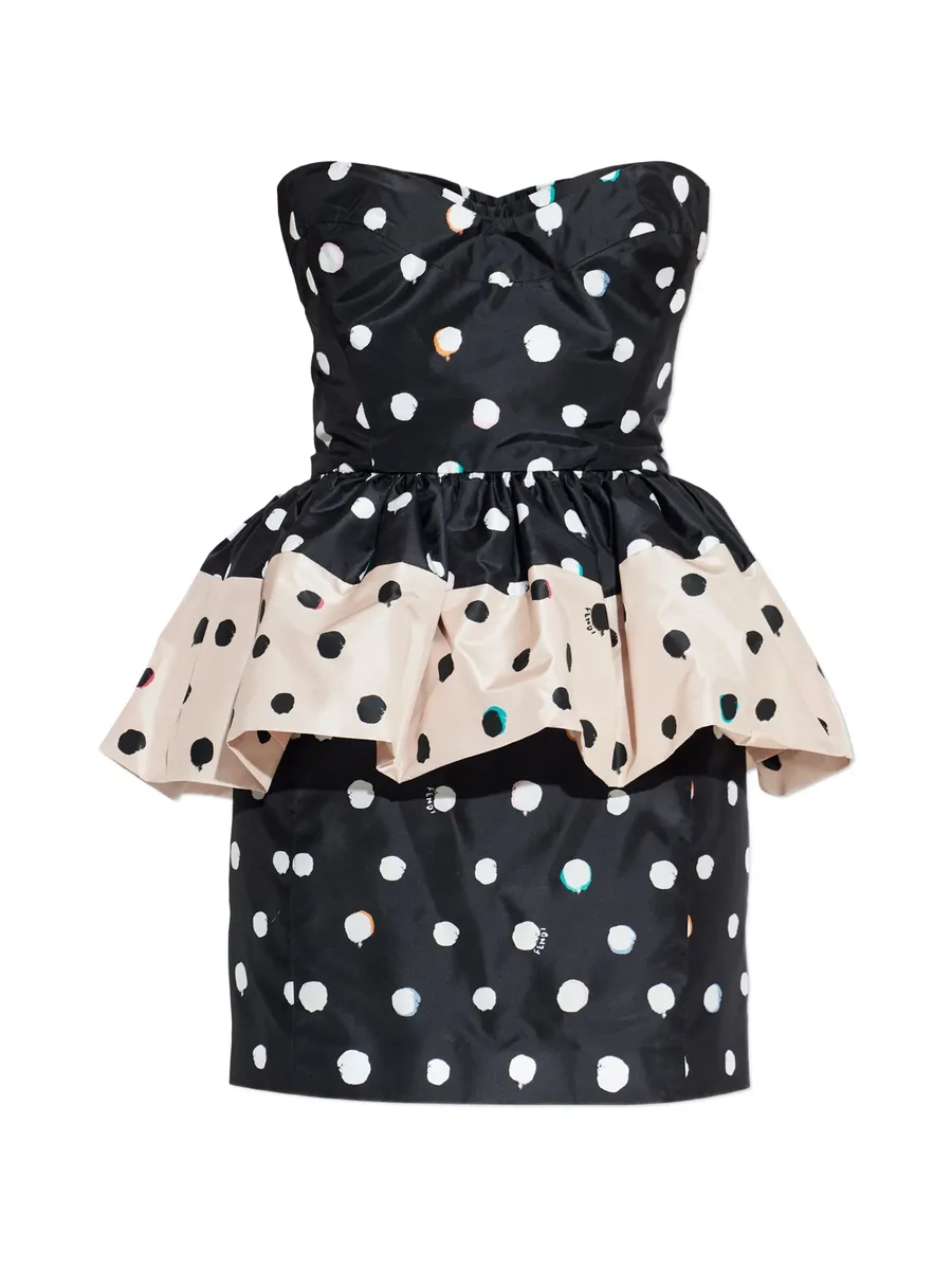 платье мини в горох 2
