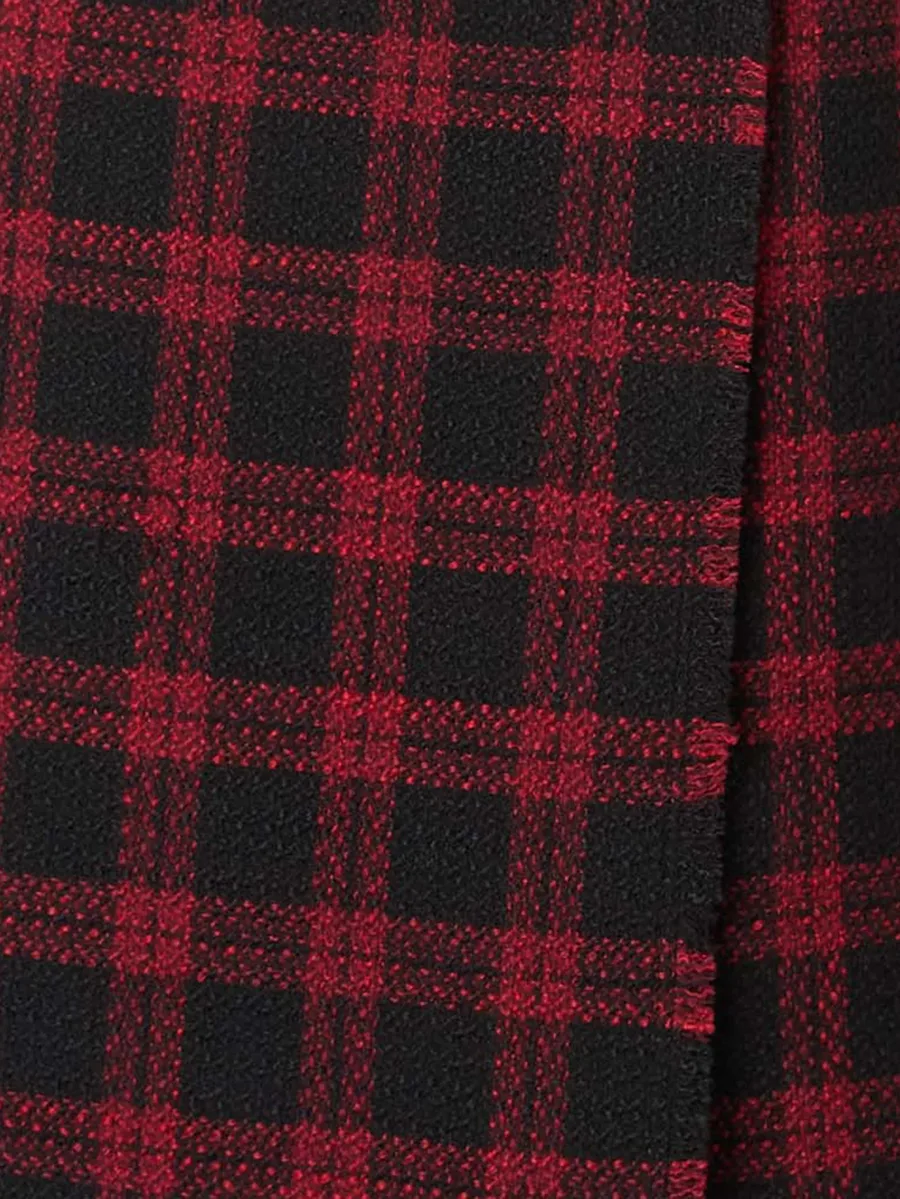 Griselina check wrap midi skirt 6