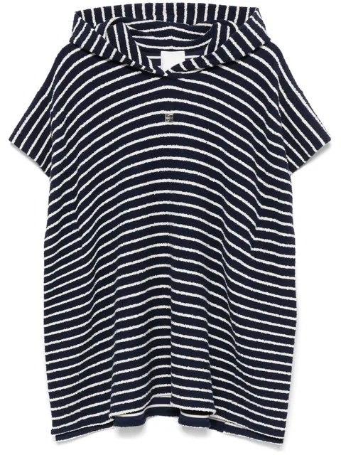 striped towelling poncho