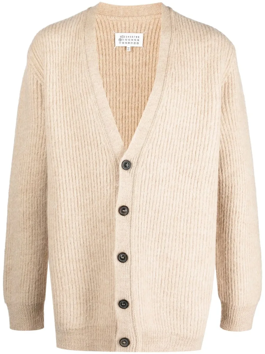 V-neck alpaca-blend cardigan 2