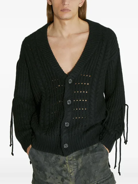 strap-detail cardigan