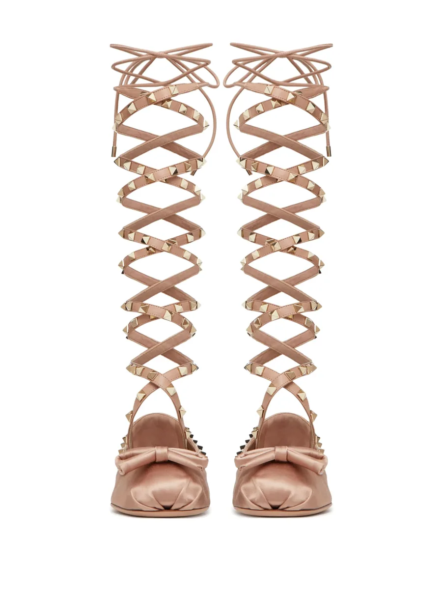 атласные балетки Garavani Rockstud 8
